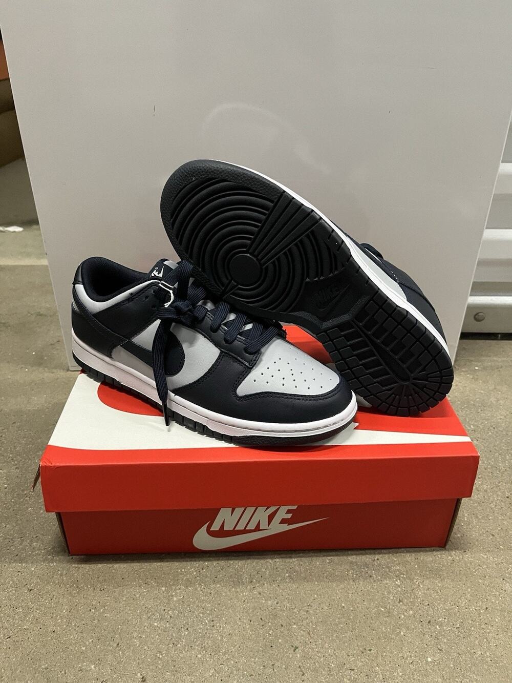 Nike Dunk Low Retro Championship Wolf Grey Dark Obsidian DD1391-003 Men Size 8